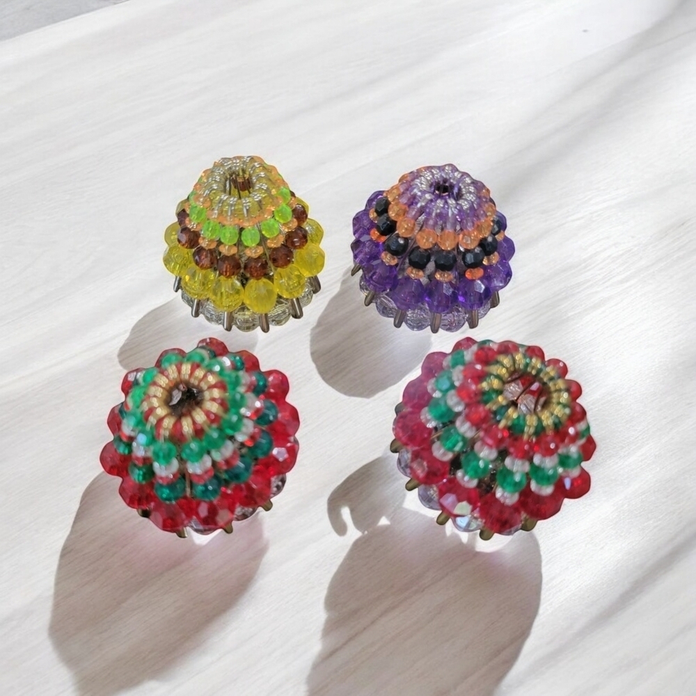 Set of 4 Beaded night light covers